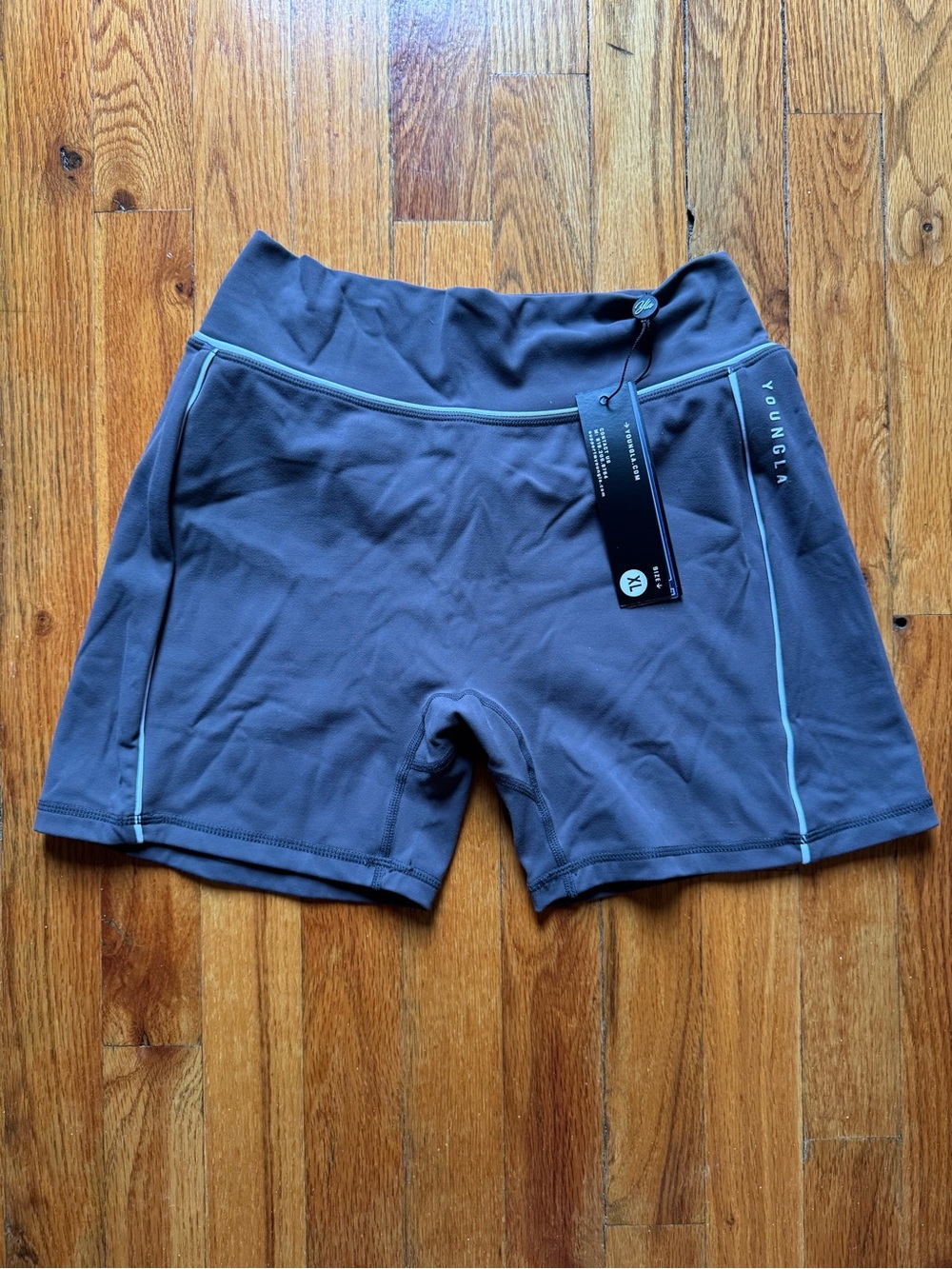 YOUNG LA Gray Women’s Stretch Performance Shorts
